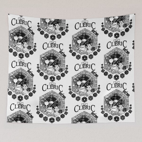 Item preview, Série de classes RPG Clerc - Version noire Sticker designed and sold by HajduMirella.