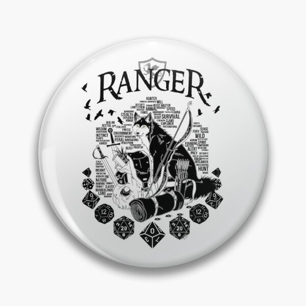 Item preview, Série de classes RPG Ranger - Version noire Sticker designed and sold by HajduMirella.