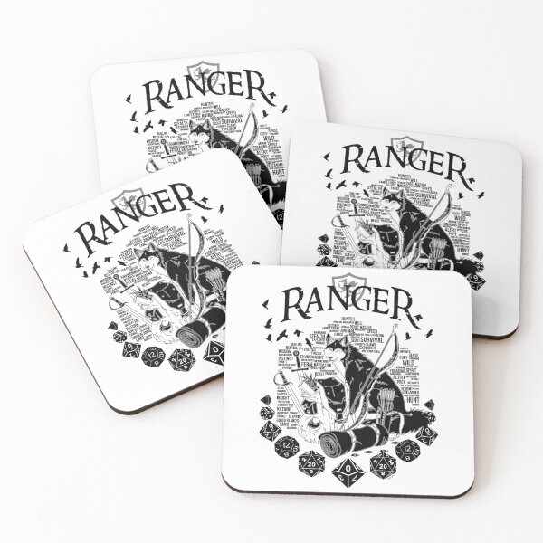 Item preview, Série de classes RPG Ranger - Version noire Sticker designed and sold by HajduMirella.
