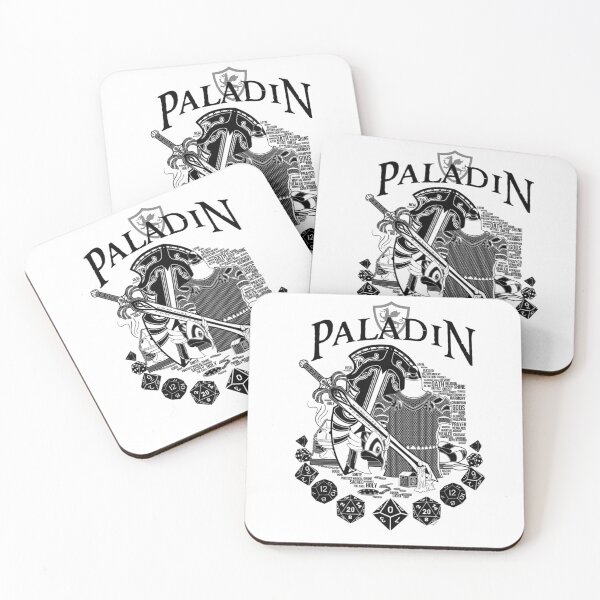 Item preview, Série de classes RPG Paladin - Texte noir Sticker designed and sold by HajduMirella.