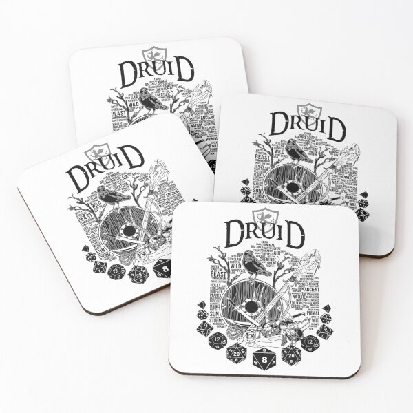 Item preview, Série de classes RPG Druide - Version noire Sticker designed and sold by HajduMirella.