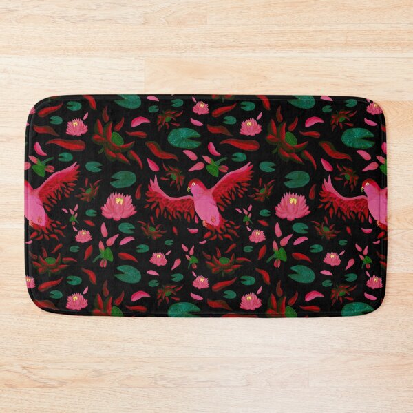 Item preview, From Lotus to Lovebird Pattern - Sunset Pink & Black designed and sold by EcoElsa.
