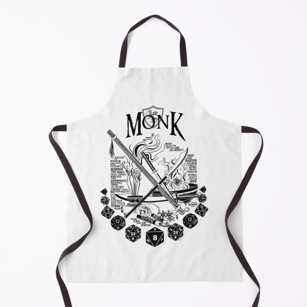 Aperçu de l'œuvre Série de classes RPG Moine - Version noire T-shirt classique créée et vendue par HajduMirella.