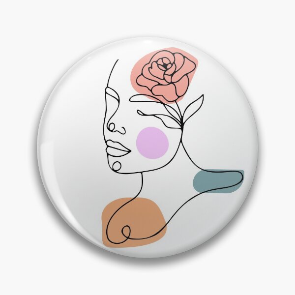 Item preview, Woman face with flower and leaves designed and sold by Almusawwir.