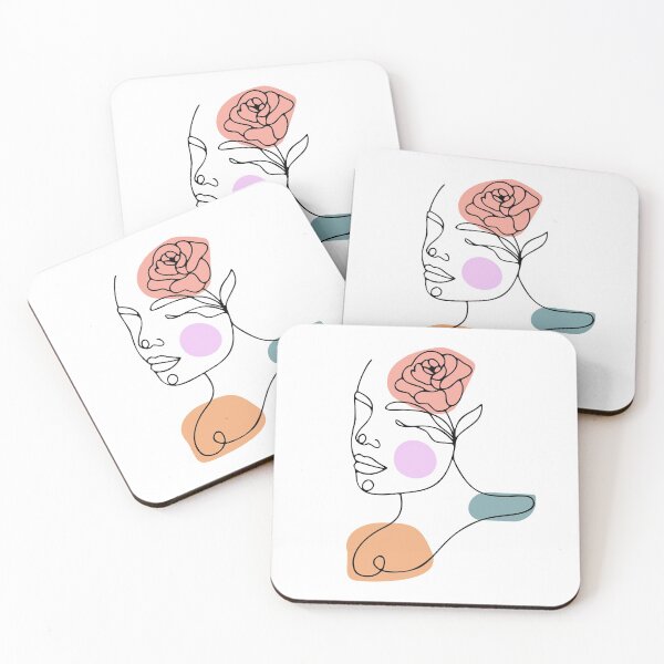Item preview, Woman face with flower and leaves designed and sold by Almusawwir.