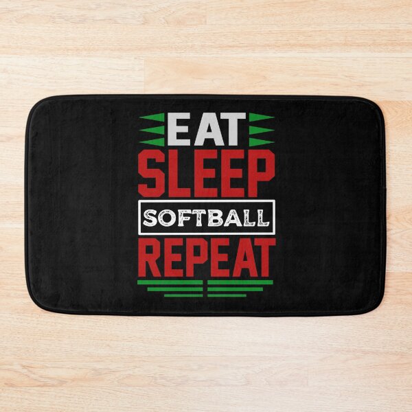 Item preview, Eat. Sleep. Softball. Repeat. (Dark) designed and sold by the-krisney-way.