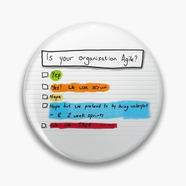 Item preview, Is your organisation Agile note designed and sold by agiletimelord.