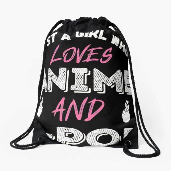 TeeShirtPalace | Just A Girl Who Loves Anime Gifts For Teen Girls Anime  Drawstring Bag