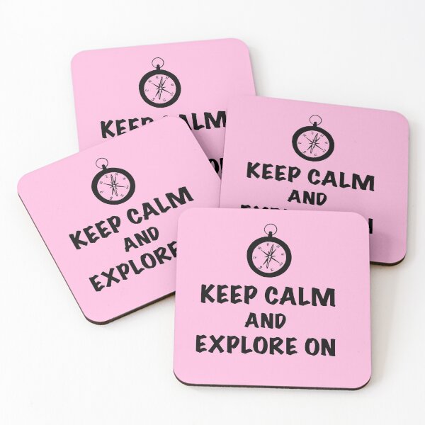 Item preview, Keep Calm and Explore On - black and blush designed and sold by EcoElsa.