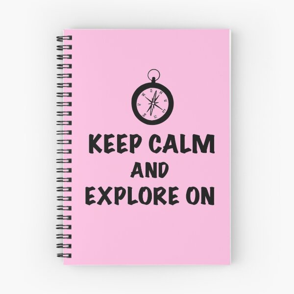 Item preview, Keep Calm and Explore On - black and blush designed and sold by EcoElsa.