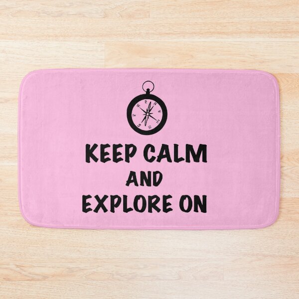 Item preview, Keep Calm and Explore On - black and blush designed and sold by EcoElsa.
