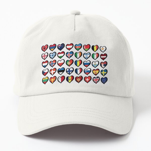 Eurovision Song Contest Flags Hearts  Dad Hat