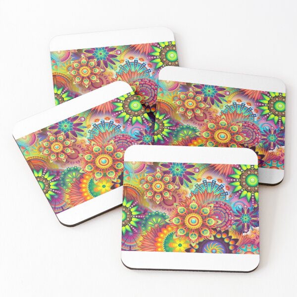 Item preview, colourful flowers art work  designed and sold by roboyx.