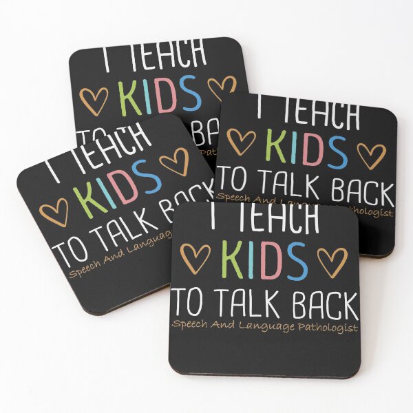 Item preview, I Teach Kids To Talk Back Speech And Language / Cute Speech Language Pathologist Gift / Colored Heart  designed and sold by Chamssou.