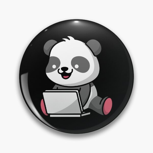 Aperçu de l'œuvre panda mignon utilisant un ordinateur portable créée et vendue par Experience21.