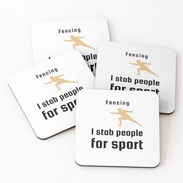 Aperçu de l'œuvre Escrime : je poignarde les gens pour le sport créée et vendue par Dvzshirts.