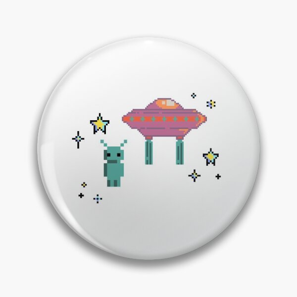 Item preview, ufo space alien pixel sticker pack designed and sold by finniel.