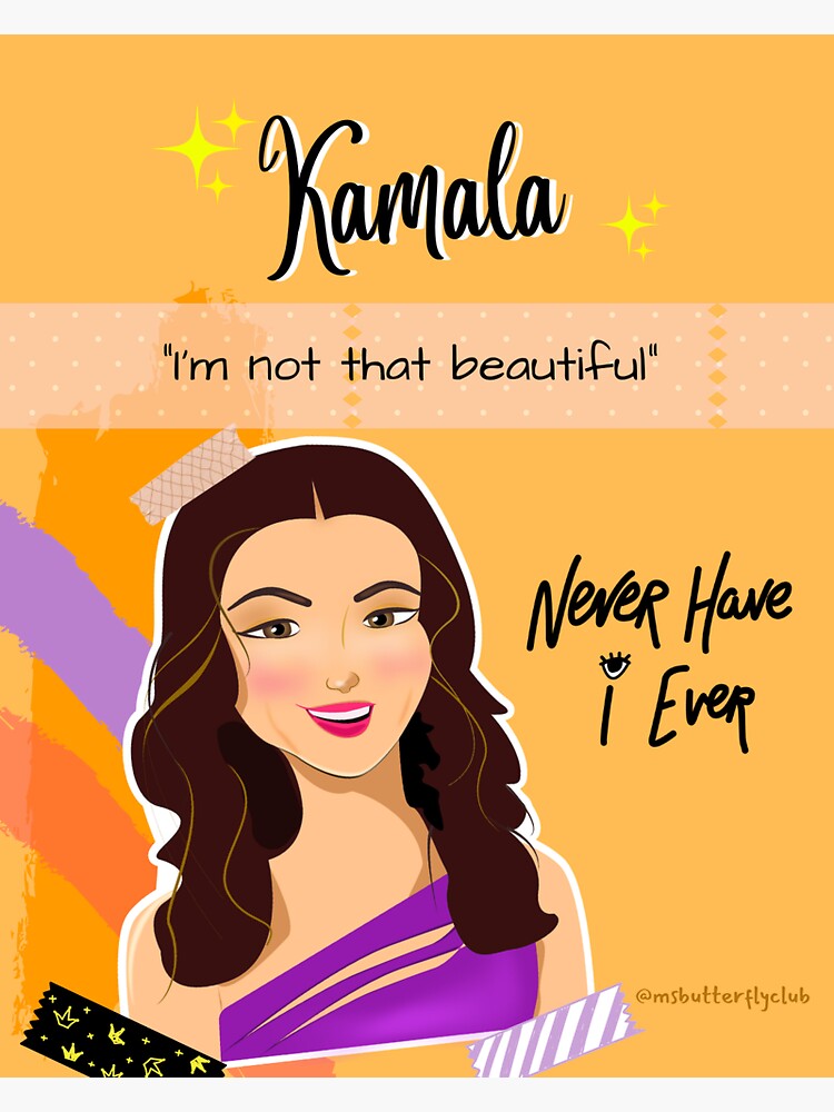 "NEVER HAVE I EVERFAN ART KAMALA1" Sticker for Sale by