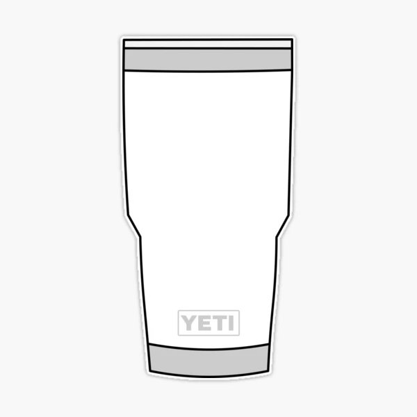 YETI Rambler Cup (White) Sticker for Sale by steveskaar