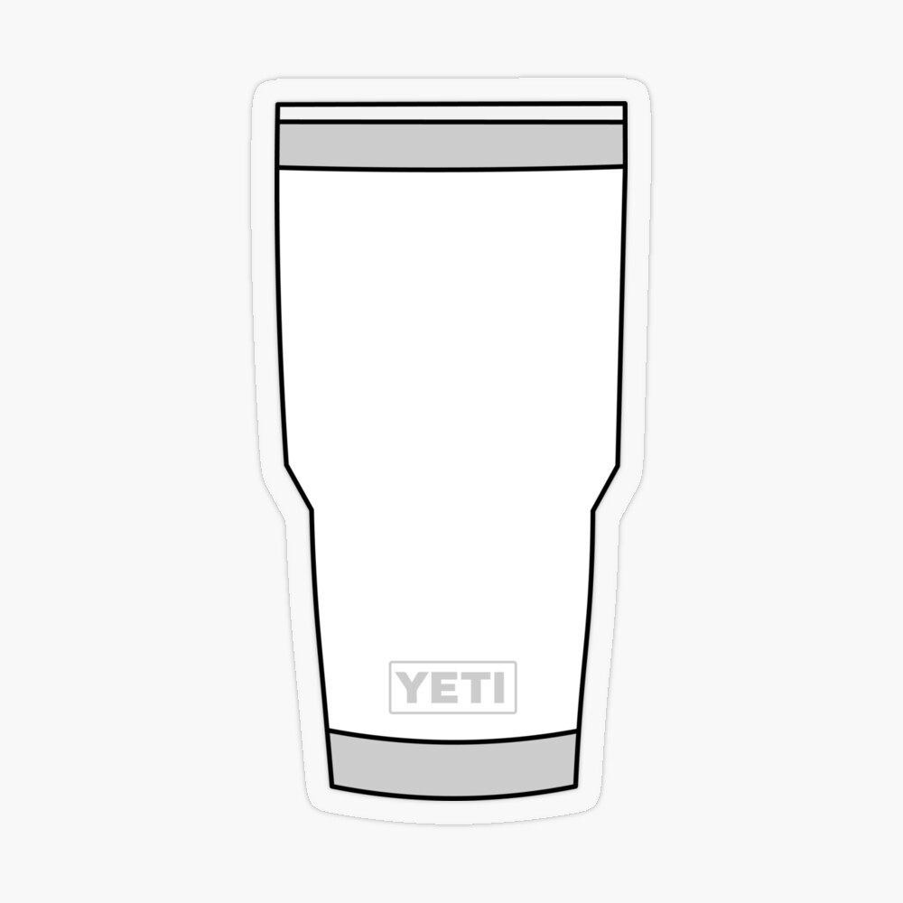 Yeti Tumbler Black Sticker for Sale by elainastevers7