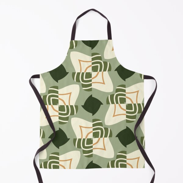 Artikelvorschau, Abstract Retro Vintage Design with Swirls, Stripes and Circles in Brown, Sage Green, Burnt Orange, and Ivory entworfen und verkauft von cozycaroline.