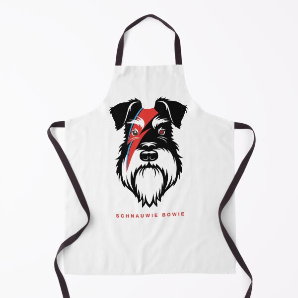 Item preview, Schnauwie Bowie Silver & Black schnauzer dog face designed and sold by Buzby Bluebeard.