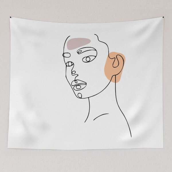 Item preview, Woman face in line art designed and sold by Almusawwir.