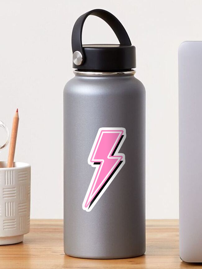 Pink Lightning Bolt Sticker for Sale by sheatherley