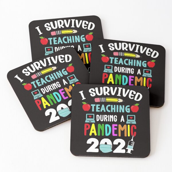 Item preview, virtual learning I survived teaching during a pandemic 2021 funny teacher appreciation gift  designed and sold by Majesticoo.