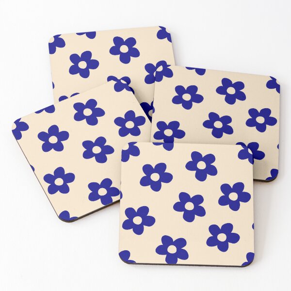 Item preview, minimalist dark academia floral print blue designed and sold by y2krevival.