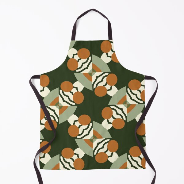 Artikelvorschau, Abstract Retro Vintage Design with Swirls, Stripes and Circles in Brown, Sage Green, Burnt Orange, and Ivory entworfen und verkauft von cozycaroline.