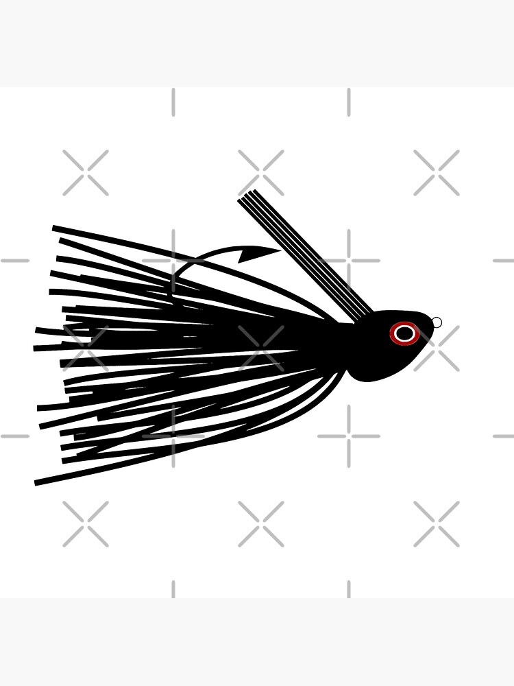 Skirted Jig for Bass Fishing Sticker for Sale by emmacanada