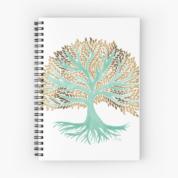 Item preview, Tree of Life Watercolor – Mint & Gold designed and sold by Cat Coquillette.
