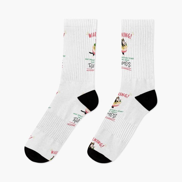 Item preview, Warning May Spontaneously Start Talking About Ramen Black Font - Cute Cat, Funny Foodie designed and sold by Teetee94.