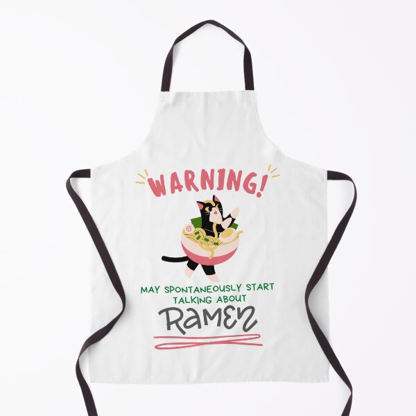 Item preview, Warning May Spontaneously Start Talking About Ramen Black Font - Cute Cat, Funny Foodie designed and sold by Teetee94.