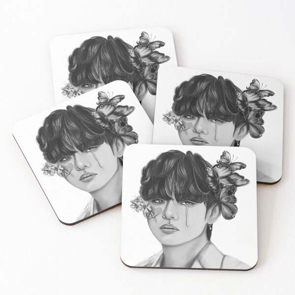 Item preview, Kim Taehyung Charcoal x digital painting (Version1) designed and sold by MarmarArts.