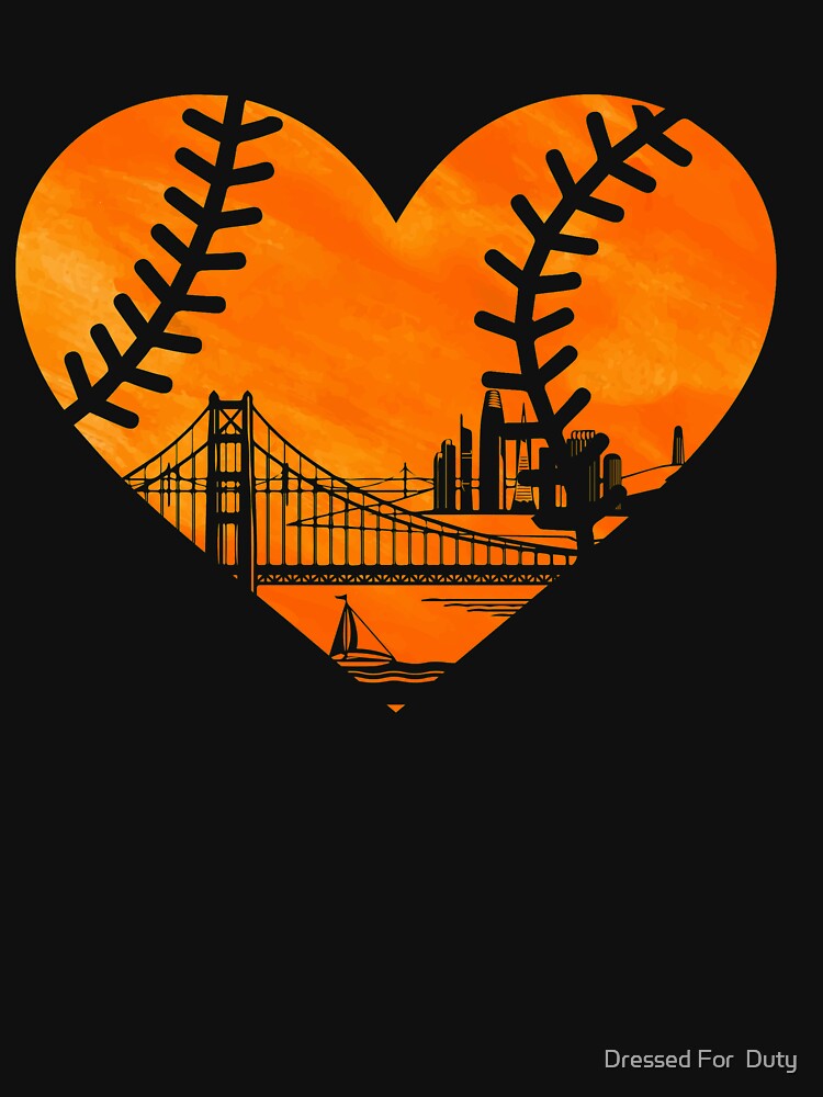 US State San Francisco Baseball Vintage Heart SVG PNG Digital