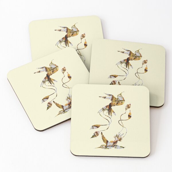 Item preview, Splash of earth abstract hummingbirds designed and sold by TitaCris.