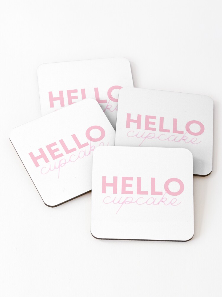 Thumbnail 1 of 5, Coasters (Set of 4), Hello Cupcake designed and sold by AProperLemon.