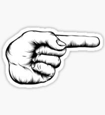 die Finger zeigen Sticker