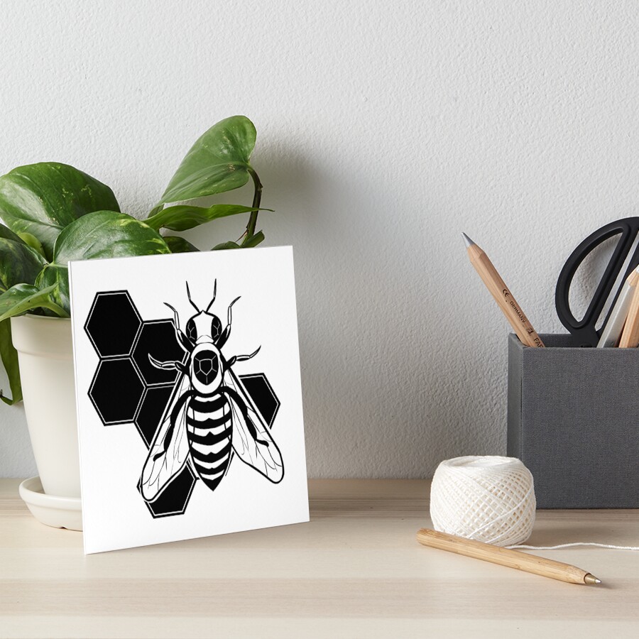Black and White Honey Bee