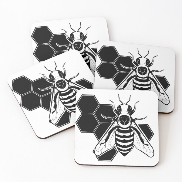 Item preview, Black and White Honey Bee designed and sold by SpellYouLater.