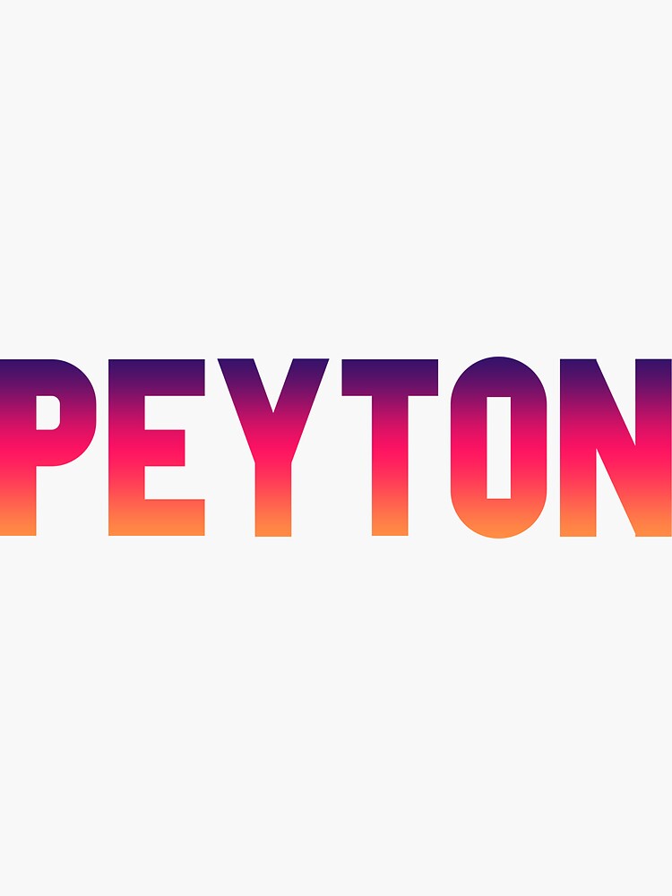 peytonです。 PEYTON