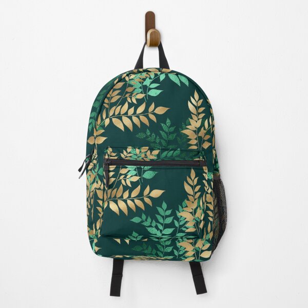 Item preview, Emerald Green & Gold Tropical Leaves designed and sold by Harman83.