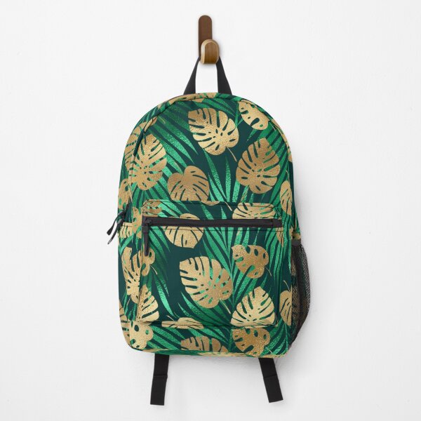 Item preview, Emerald Green & Gold Tropical Leaves designed and sold by Harman83.