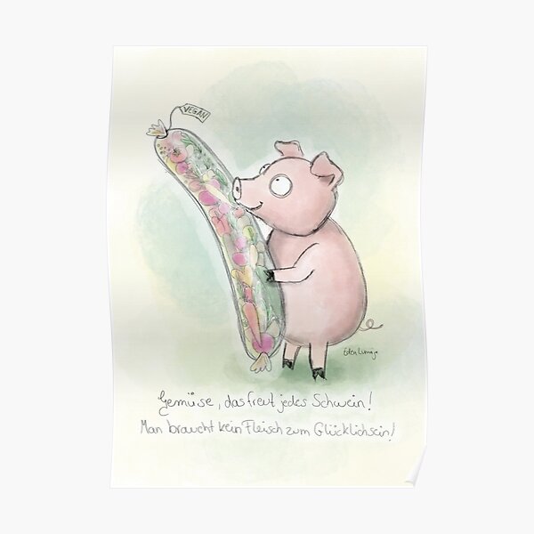 Gemüse Schwein Poster