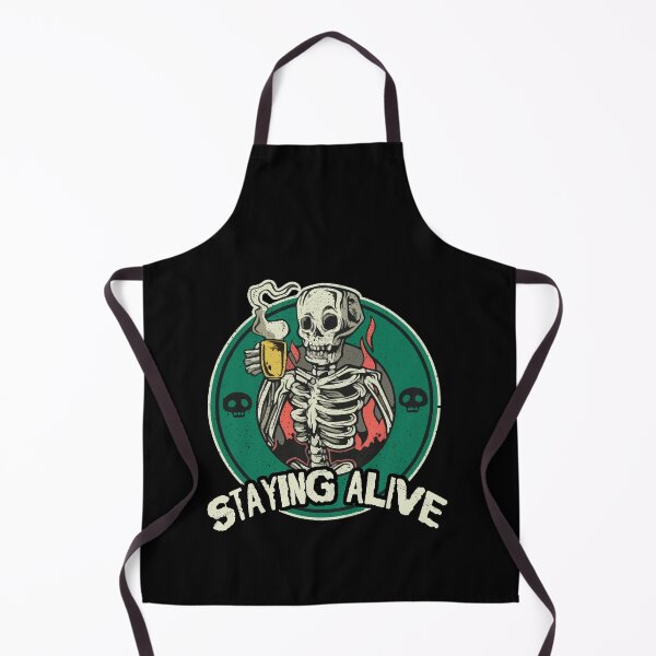 Item preview, Staying Alive Skeleton Drink Coffee Funny Skull designed and sold by Dressed For  Duty.