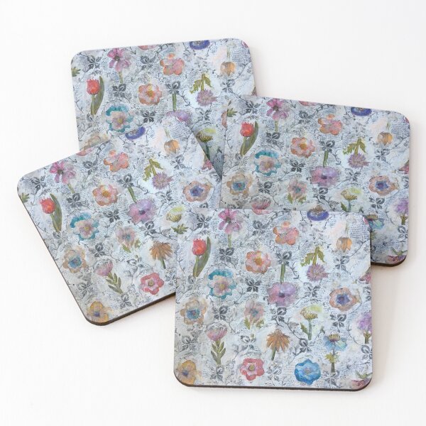 Item preview, Tapestry with colorful flowers and delicate lace designed and sold by Ursula Katrin Kranz.