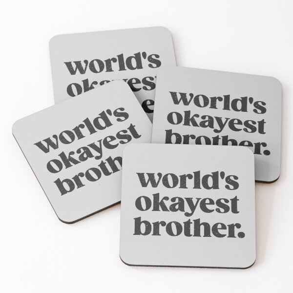 Item preview, world's okayest brother - Black Text designed and sold by sticker-stacker.