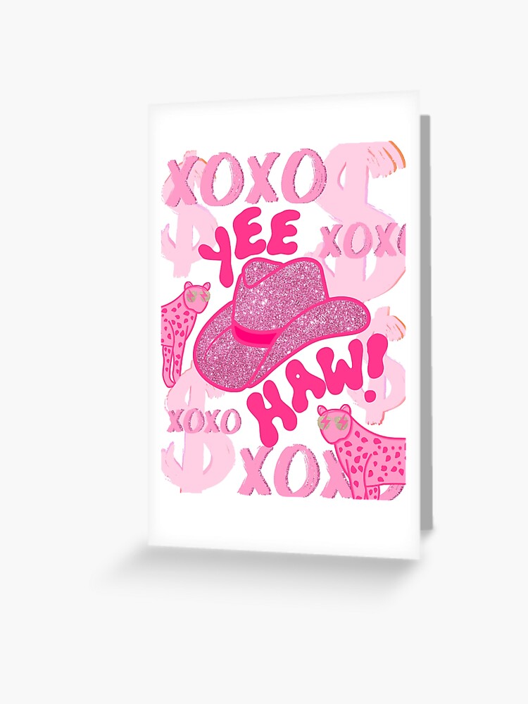 Poster for Sale mit rosa Glitzer Cowgirl Hut von Julia Santos